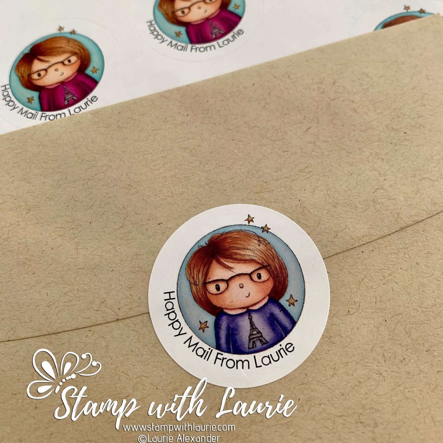 'Paris-Loving Laurie' Profile Digital Stamp