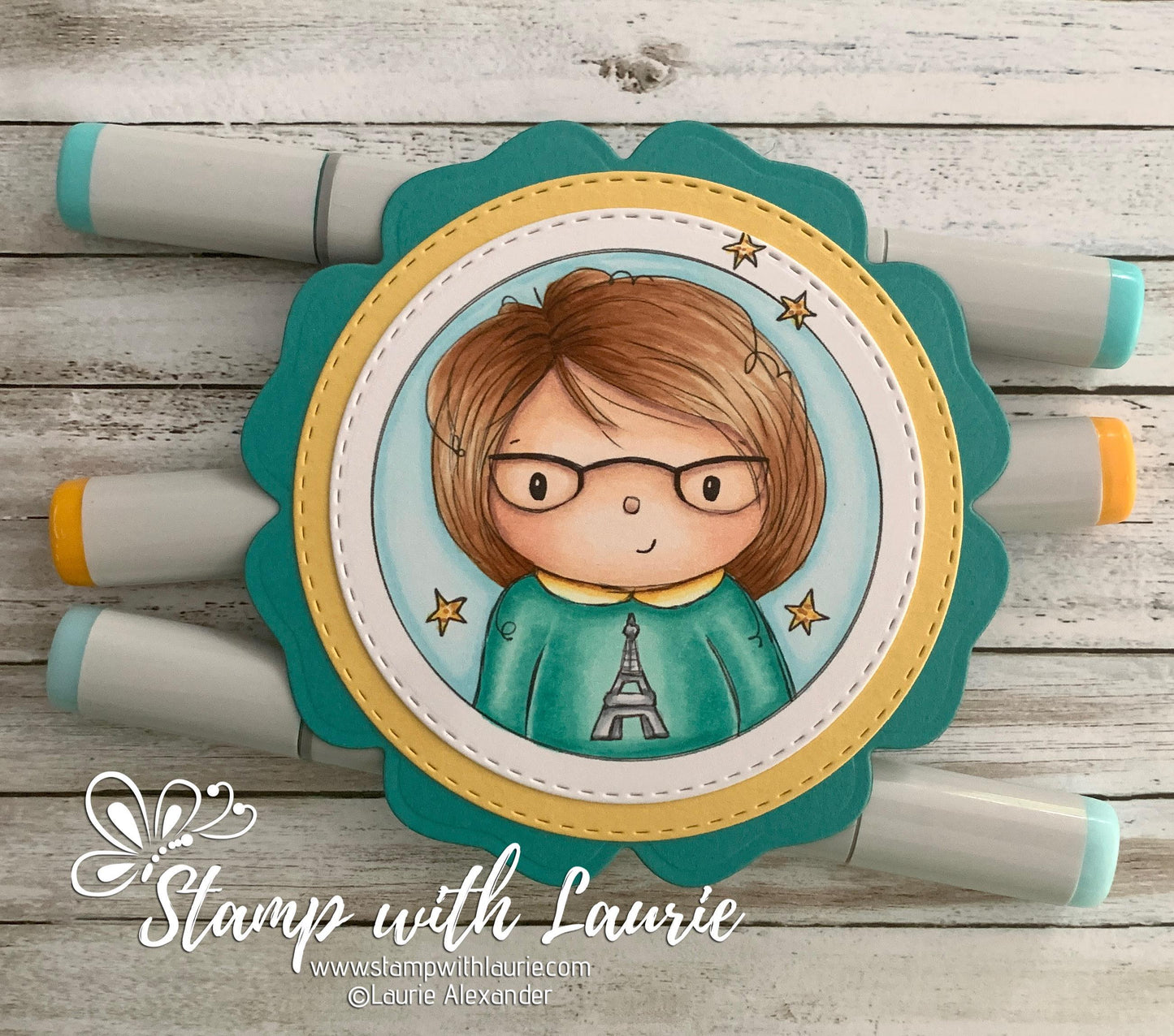 'Paris-Loving Laurie' Profile Digital Stamp