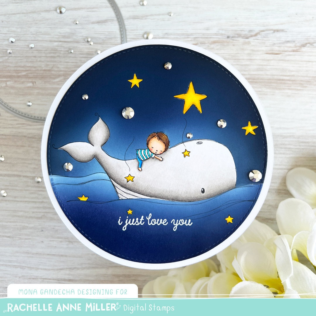 'Whale' Digital Stamp