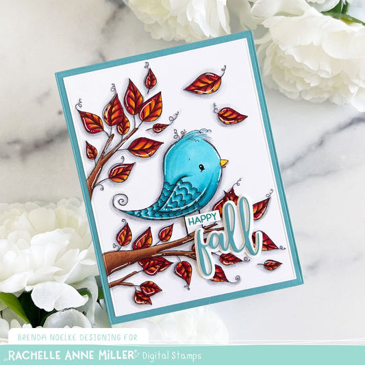 'Pretty Bird' Digital Stamp