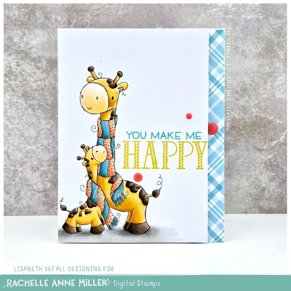 'Giraffe Hug' Digital Stamp