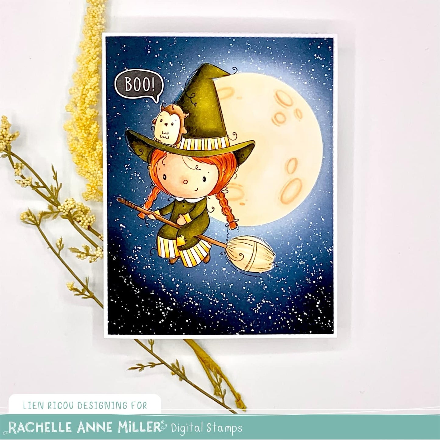 'Cute Witch' Digital Stamp