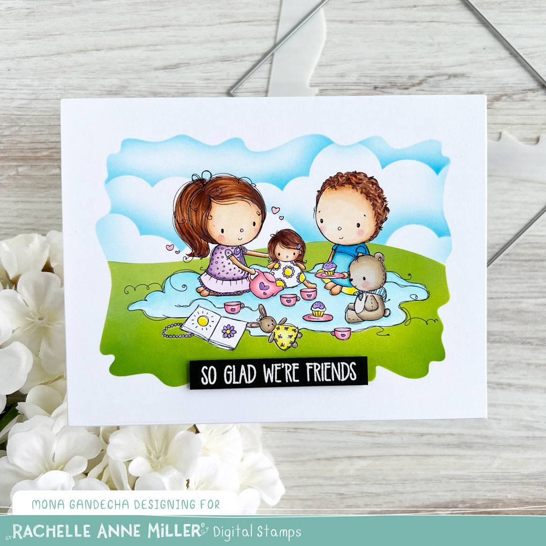 'Tea Party' Digital Stamp