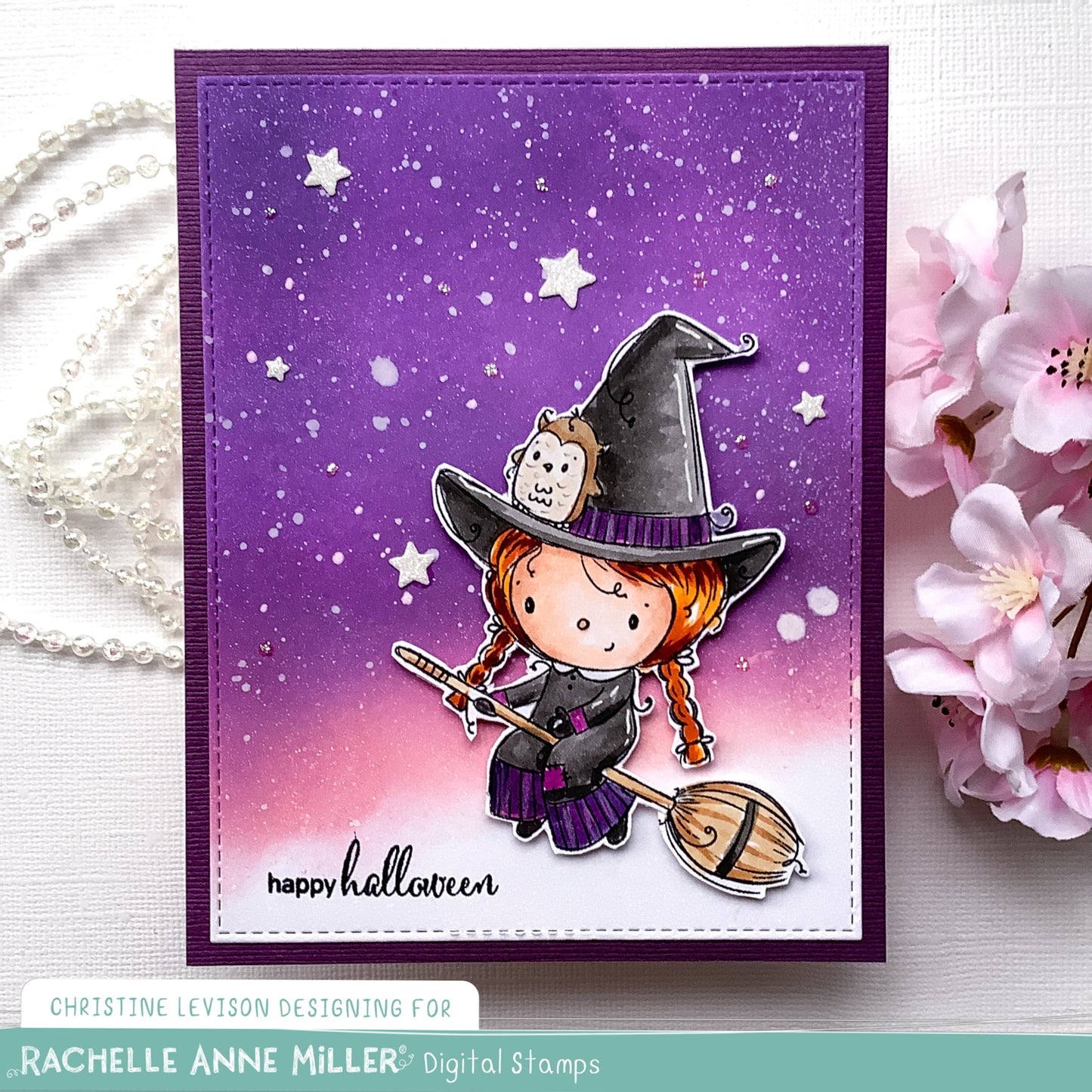 'Cute Witch' Digital Stamp