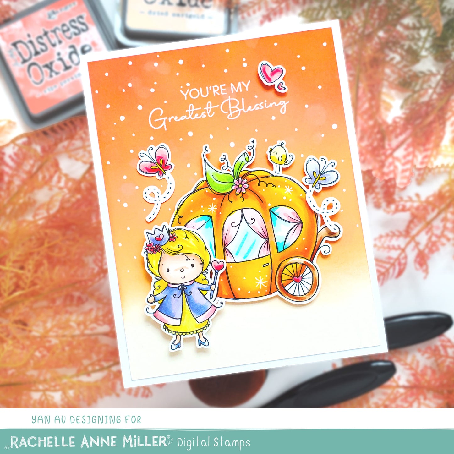 'Pumpkin Princess' Scene Creator Digital Stamp