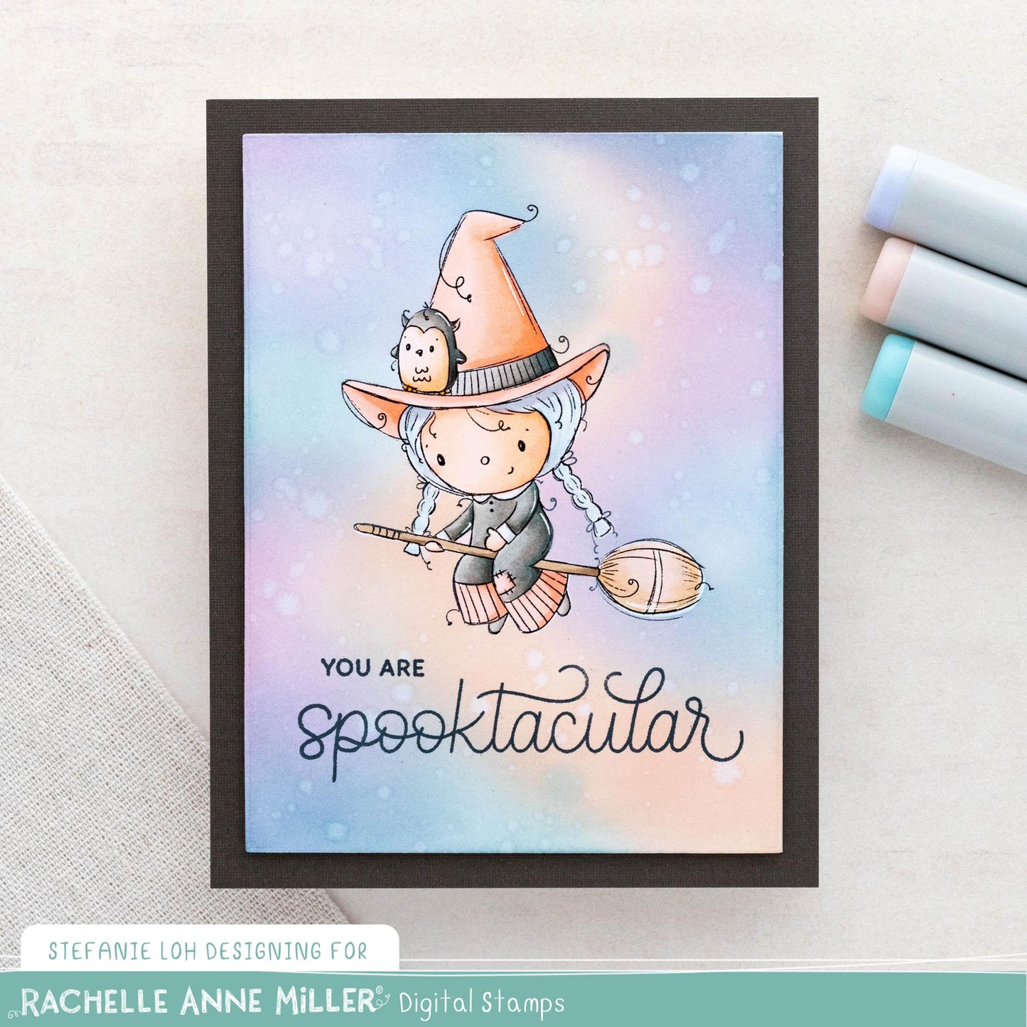 'Cute Witch' Digital Stamp