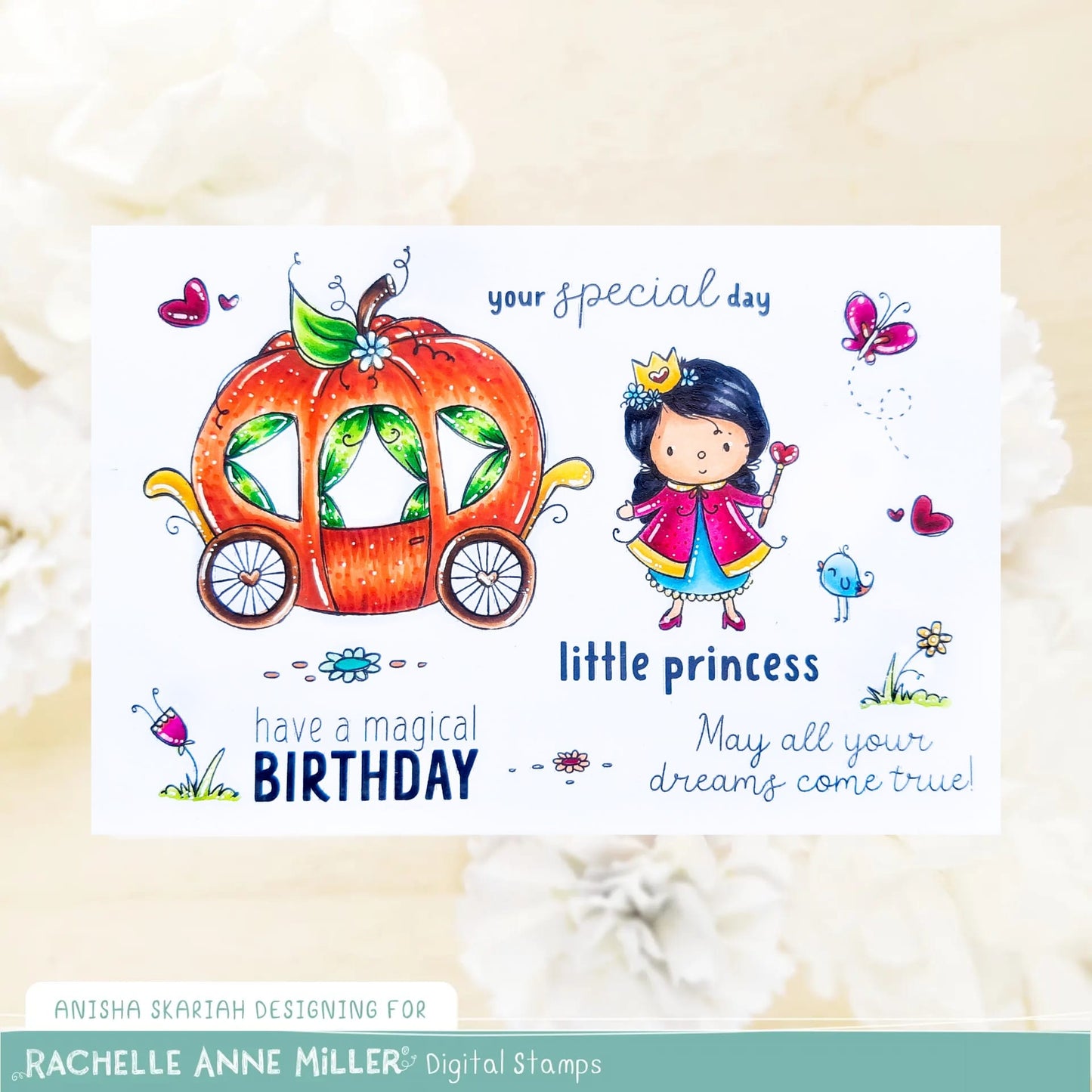'Pumpkin Princess' Scene Creator Digital Stamp