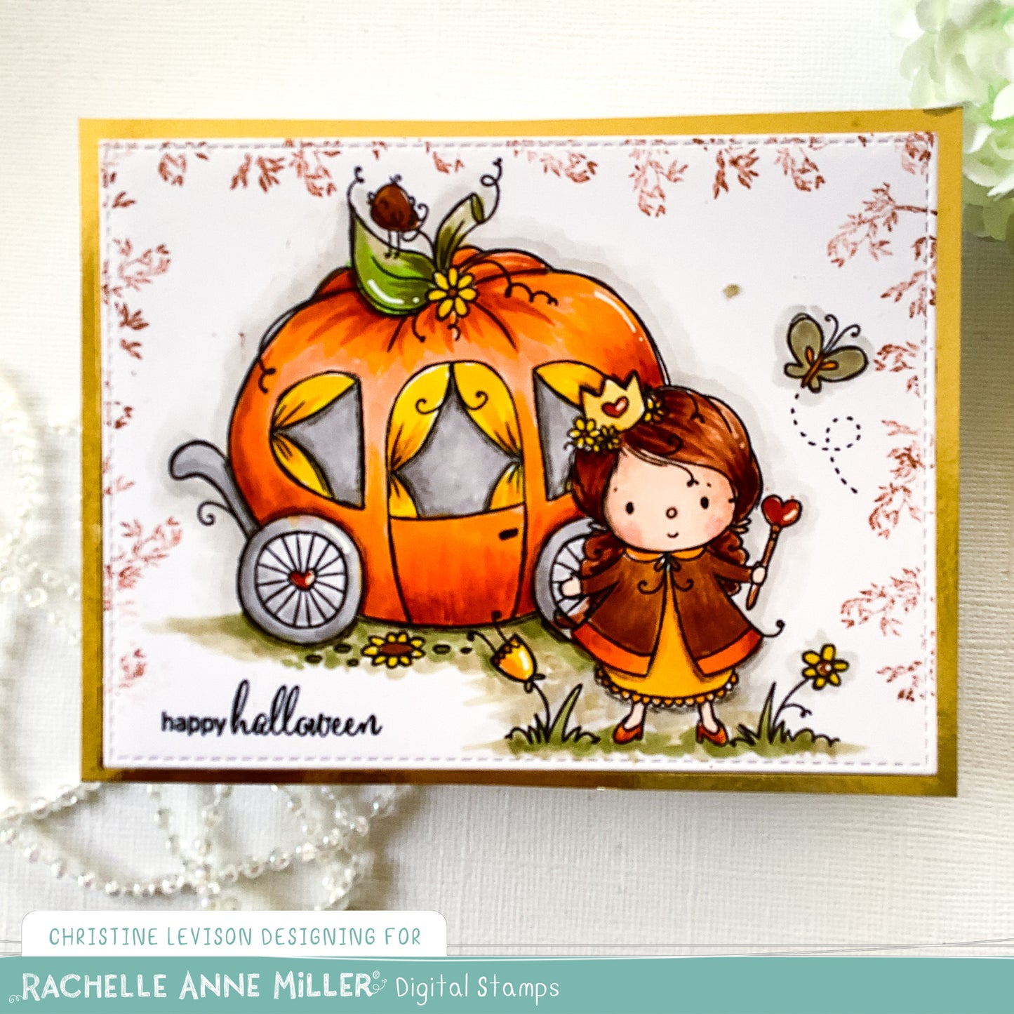 'Pumpkin Princess' Scene Creator Digital Stamp