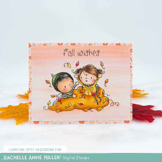'Fall Leaves' Digital Stamp