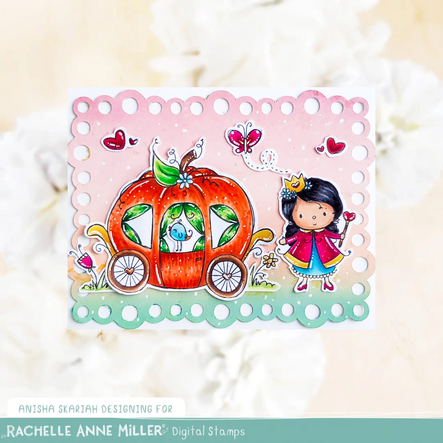 'Pumpkin Princess' Scene Creator Digital Stamp