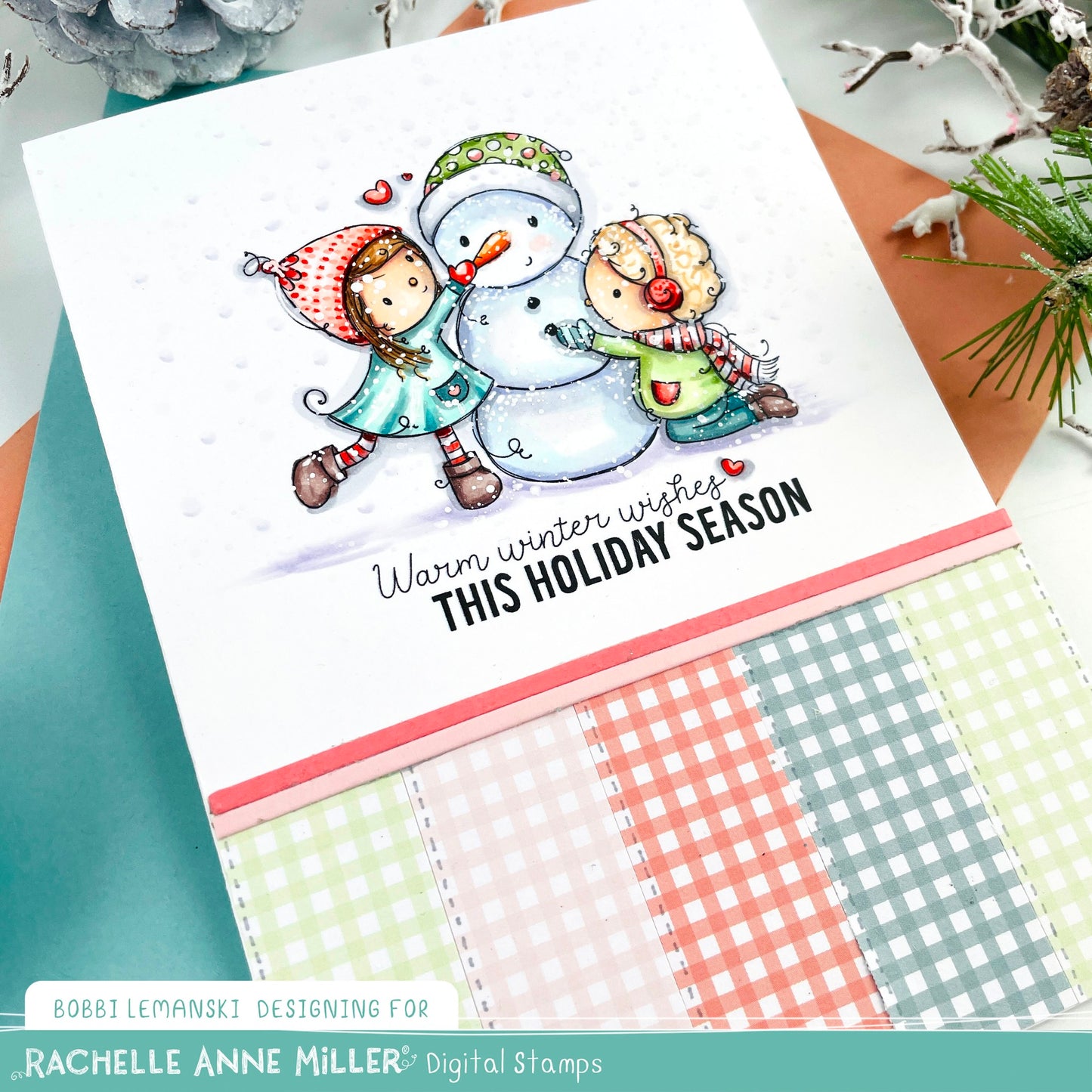 'Happy Holidays' Christmas Digital Stamp Set