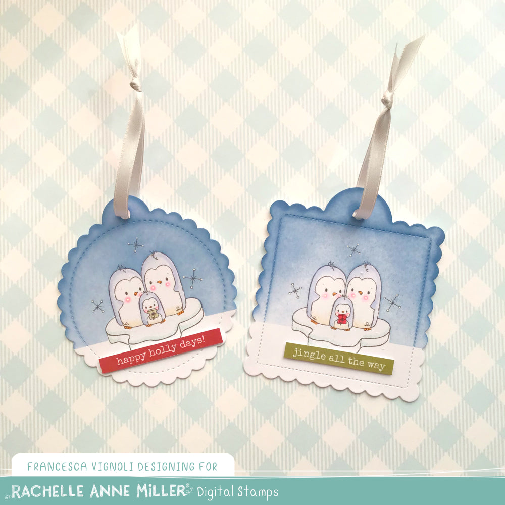 'Penguin Family' Digital Stamp