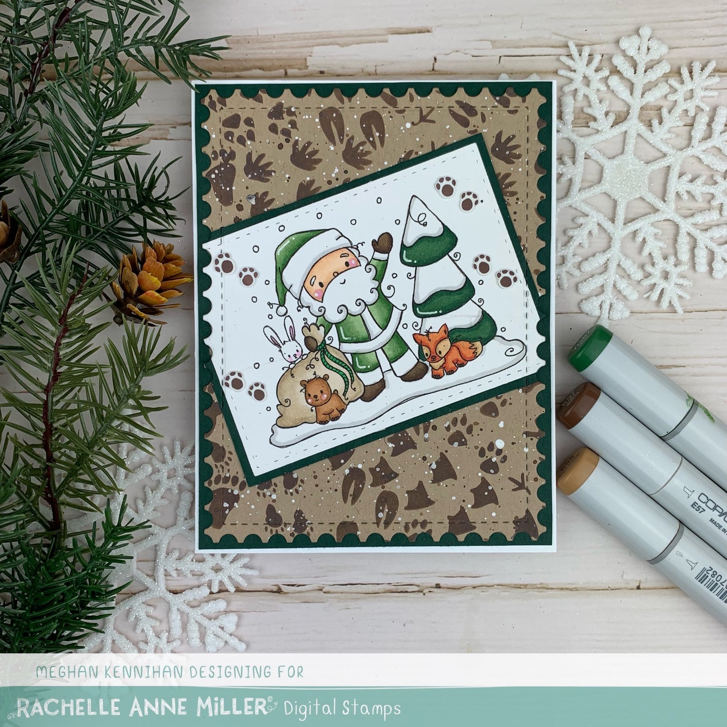 'Woodland Santa' Digital Stamp