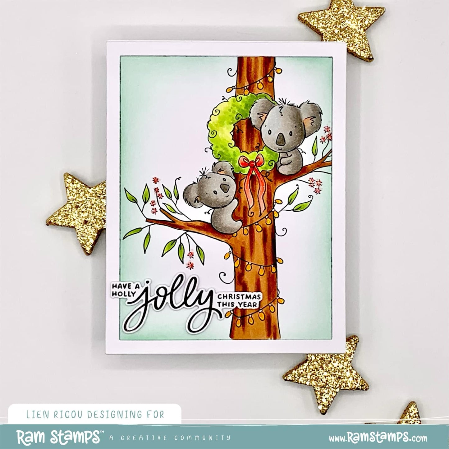 'Koala Christmas Tree' Digital Stamp