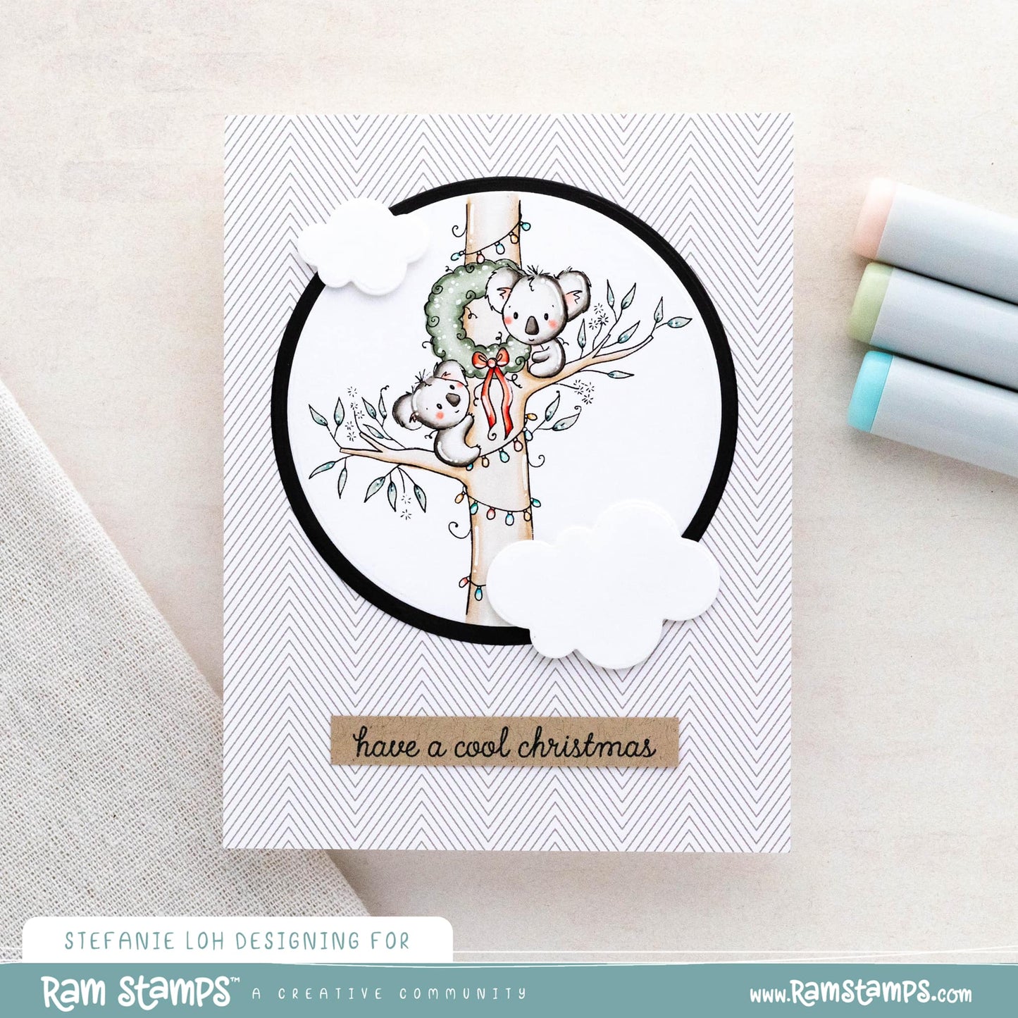 'Koala Christmas Tree' Digital Stamp