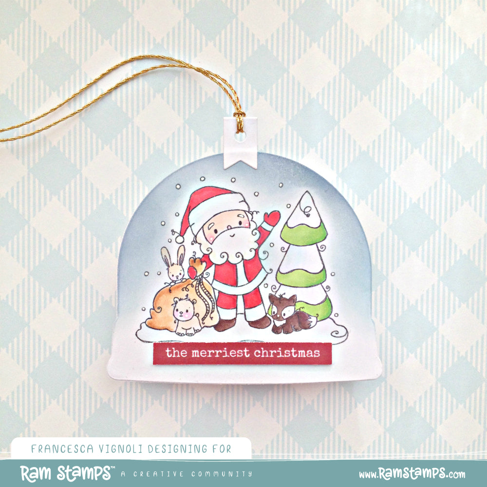 'Woodland Santa' Digital Stamp