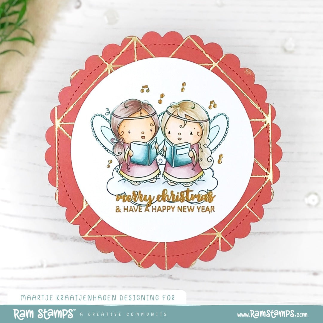 'Angels' Christmas Digital Stamp