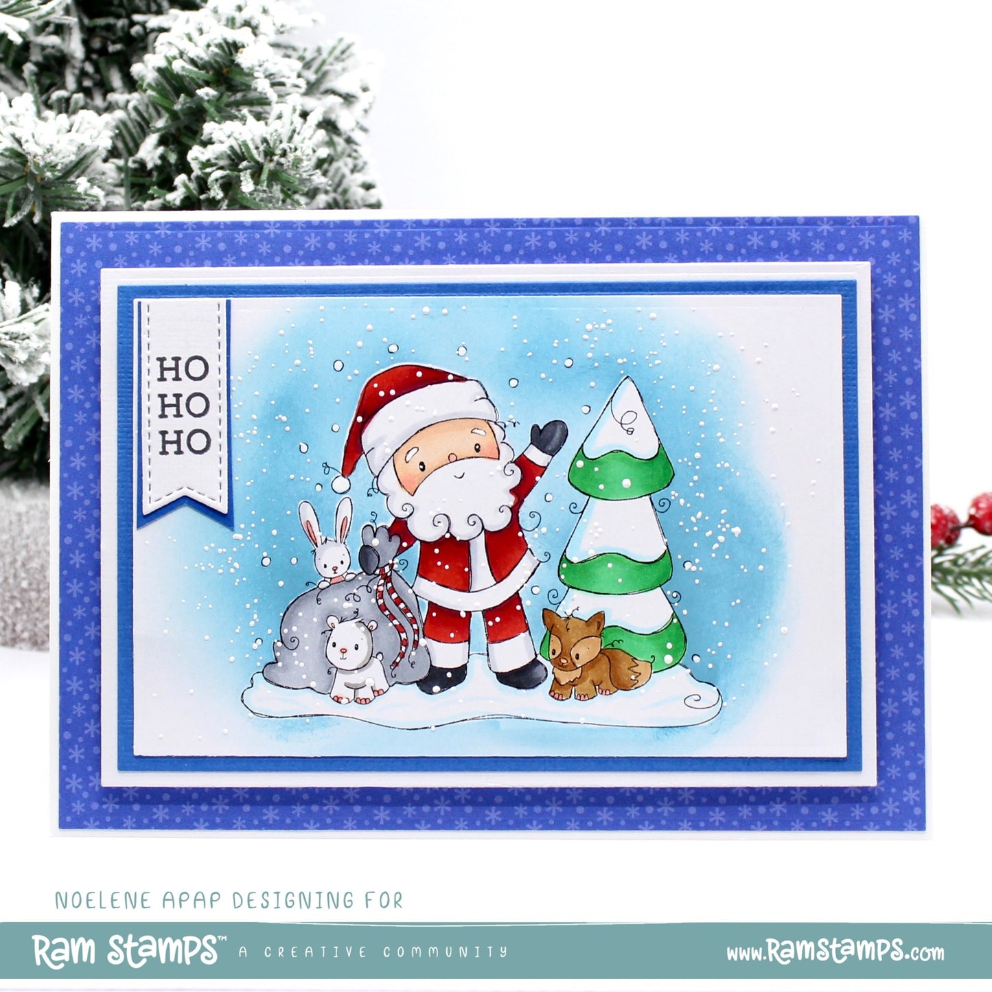 'Woodland Santa' Digital Stamp