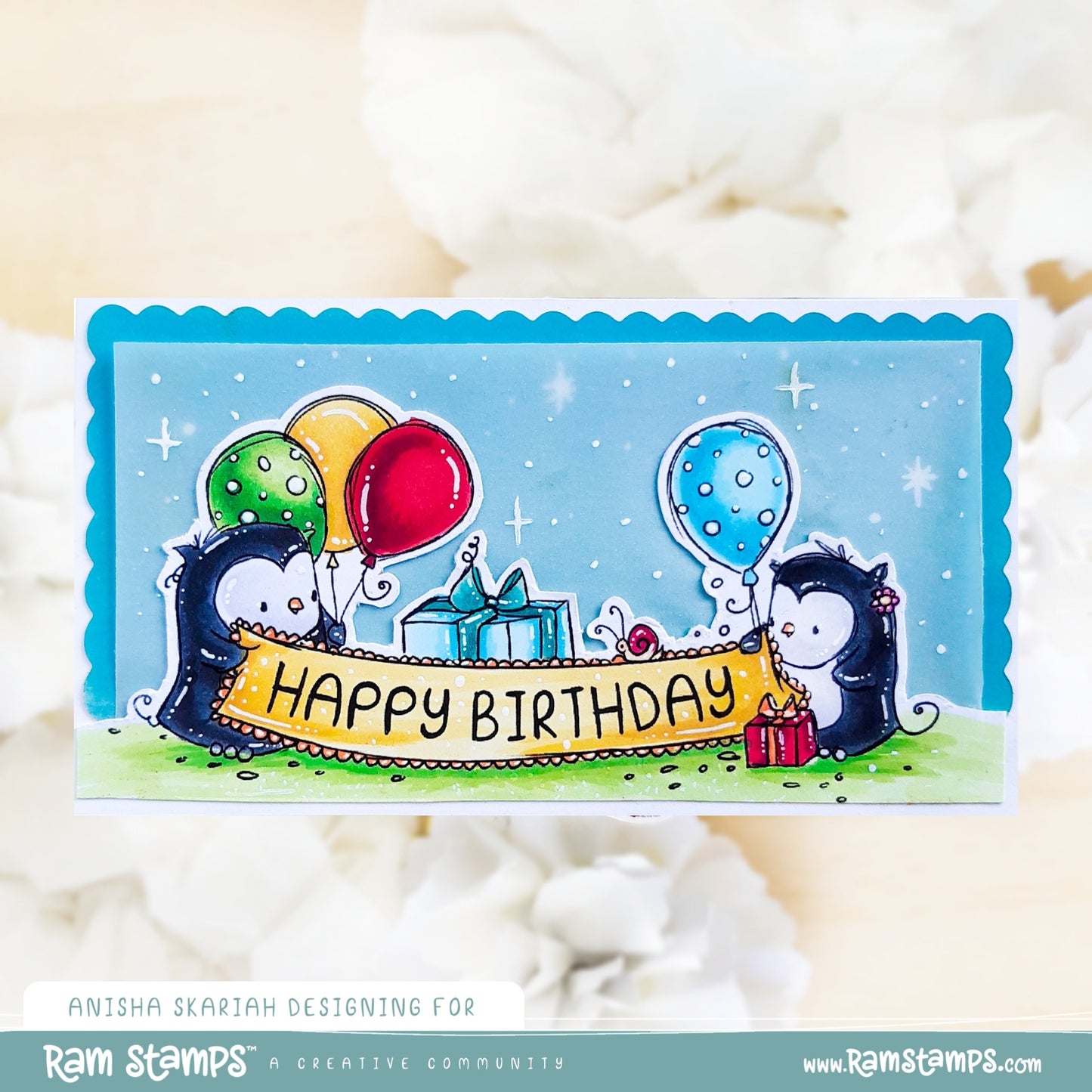'Birthday Owls' Digital Stamp