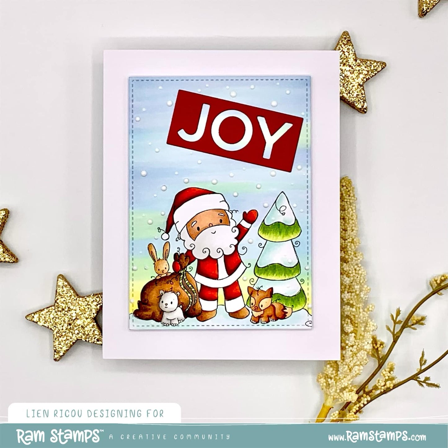 'Woodland Santa' Digital Stamp