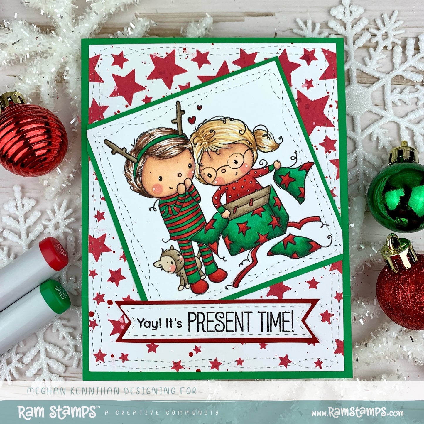 'Christmas Morning' Digital Stamp