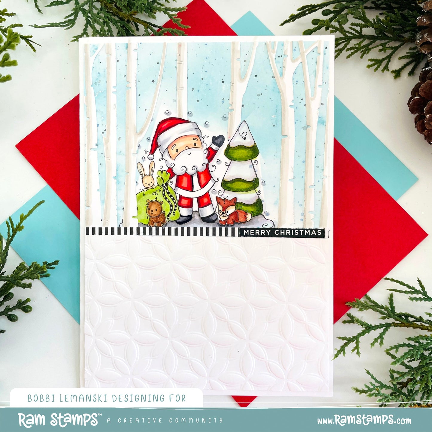 'Woodland Santa' Digital Stamp