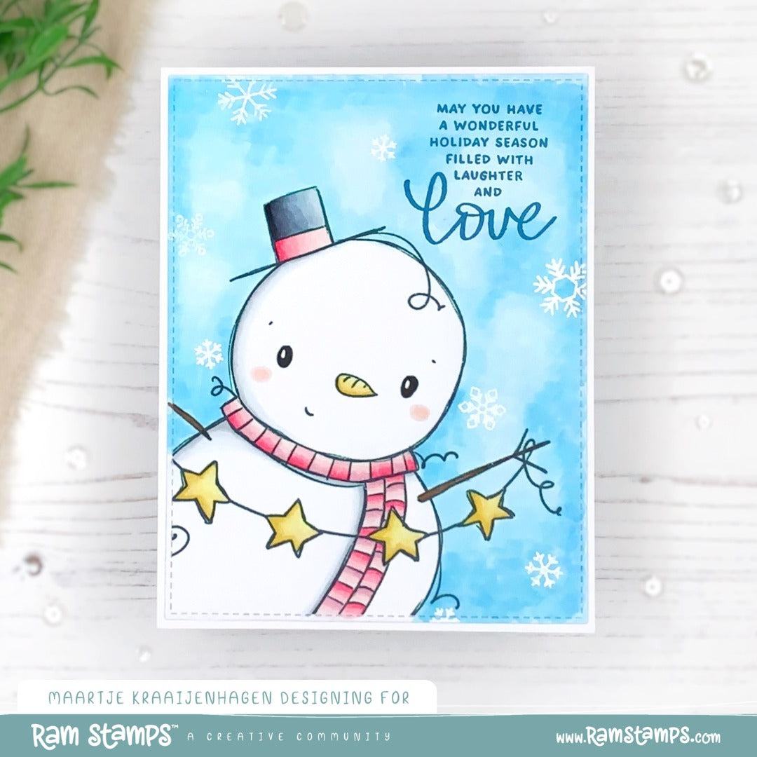 'Snowman Globe' Digital Stamp