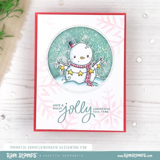 'Snowman Globe' Digital Stamp