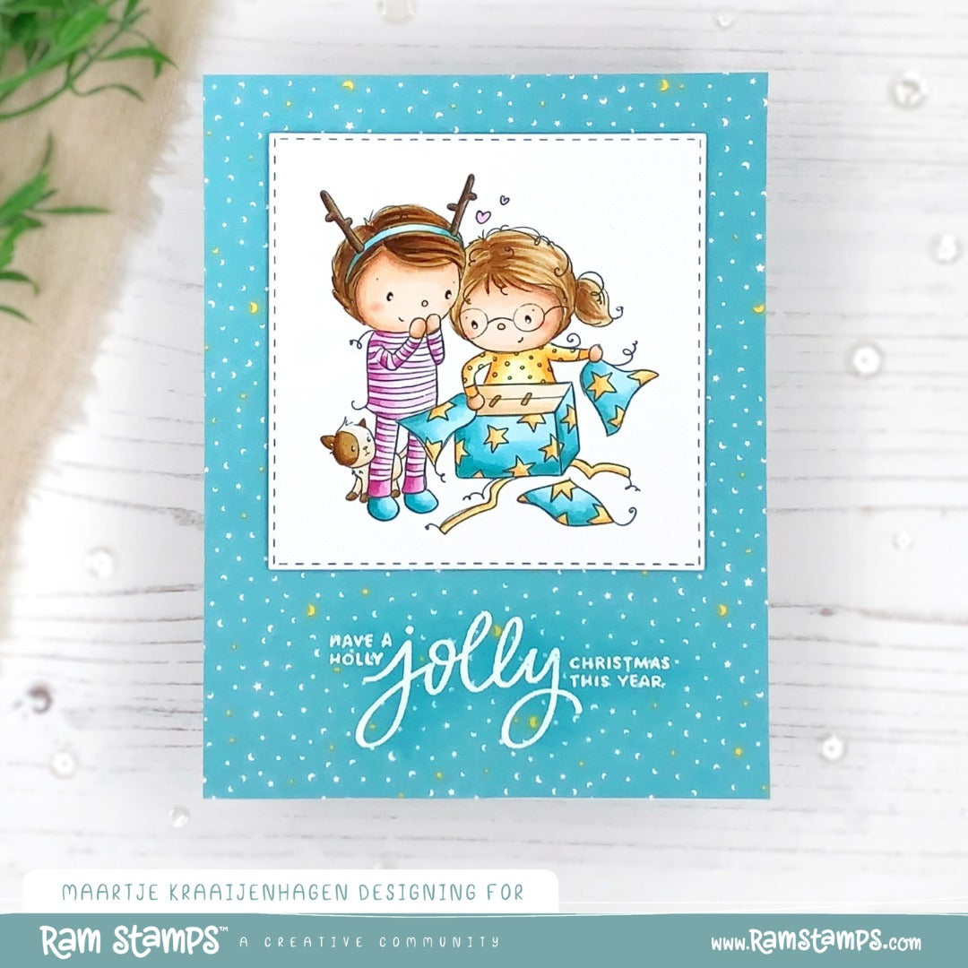 'Christmas Morning' Digital Stamp