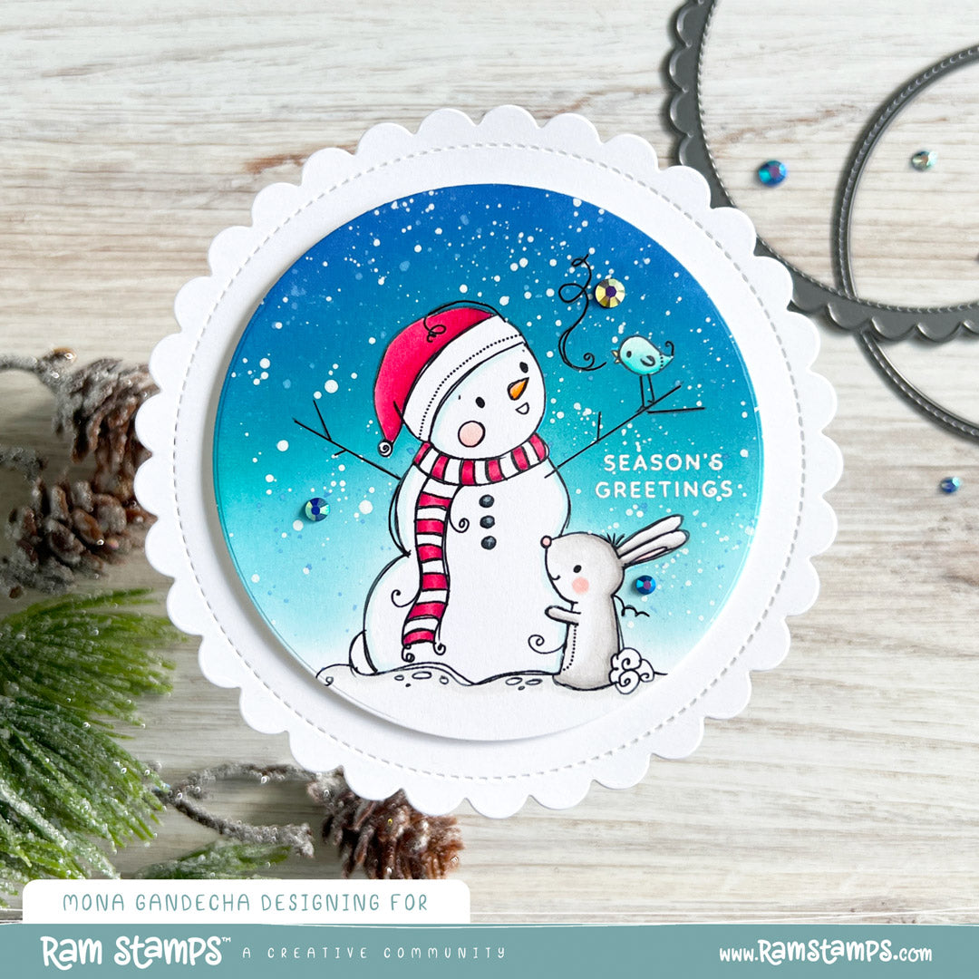 'Snow Friends' Christmas Digital Stamp