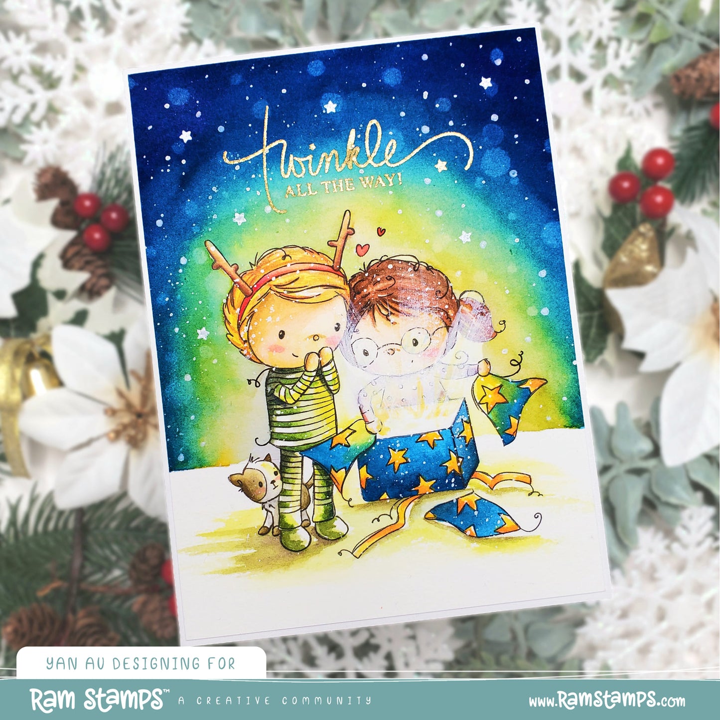 'Christmas Morning' Digital Stamp