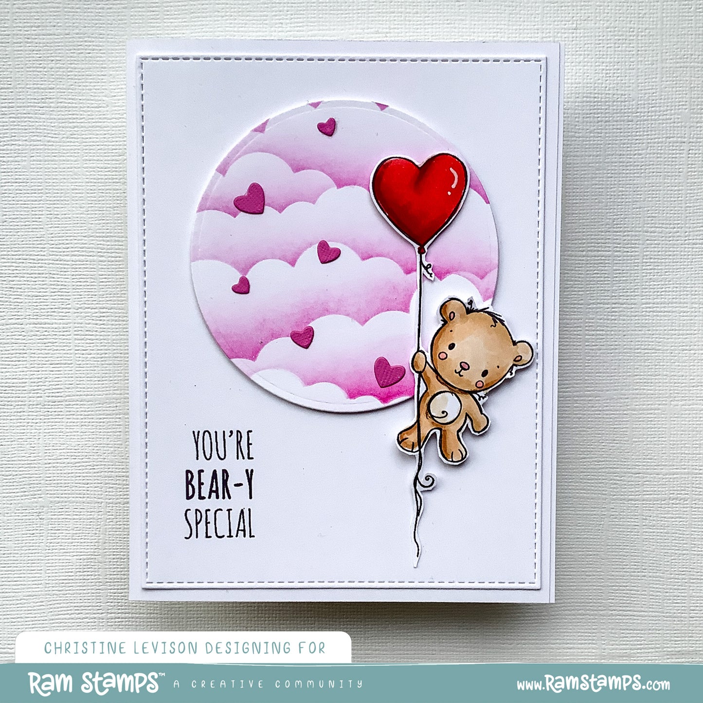 'Animal Valentines - Bear' Digital Stamp