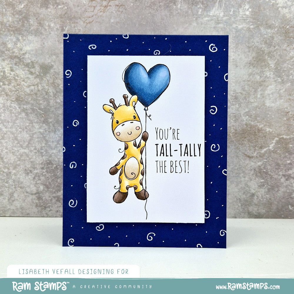 'Animal Valentines - Giraffe' Digital Stamp