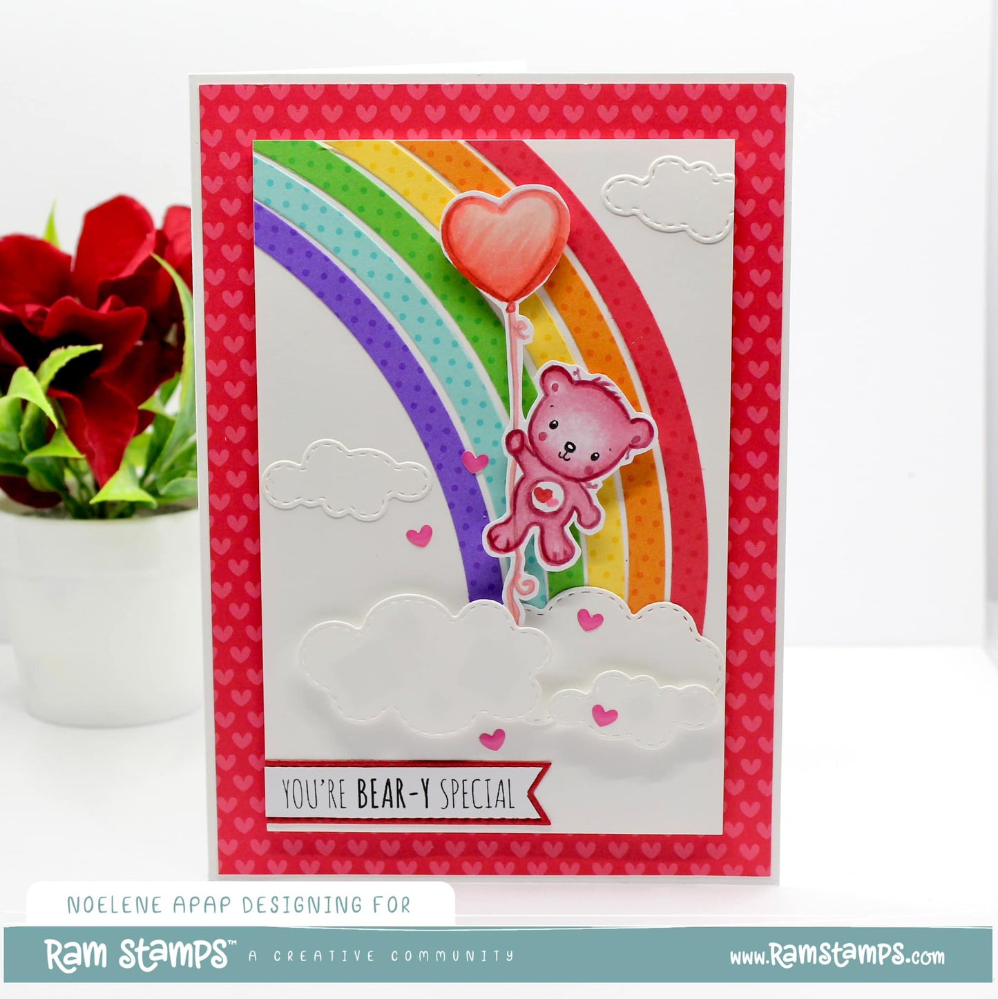 'Animal Valentines - Bear' Digital Stamp