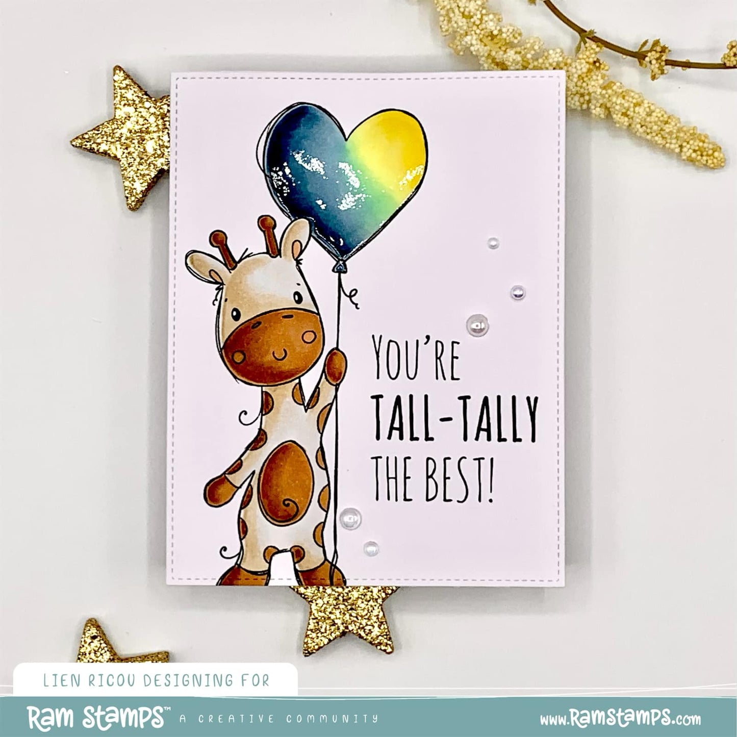 'Animal Valentines - Giraffe' Digital Stamp