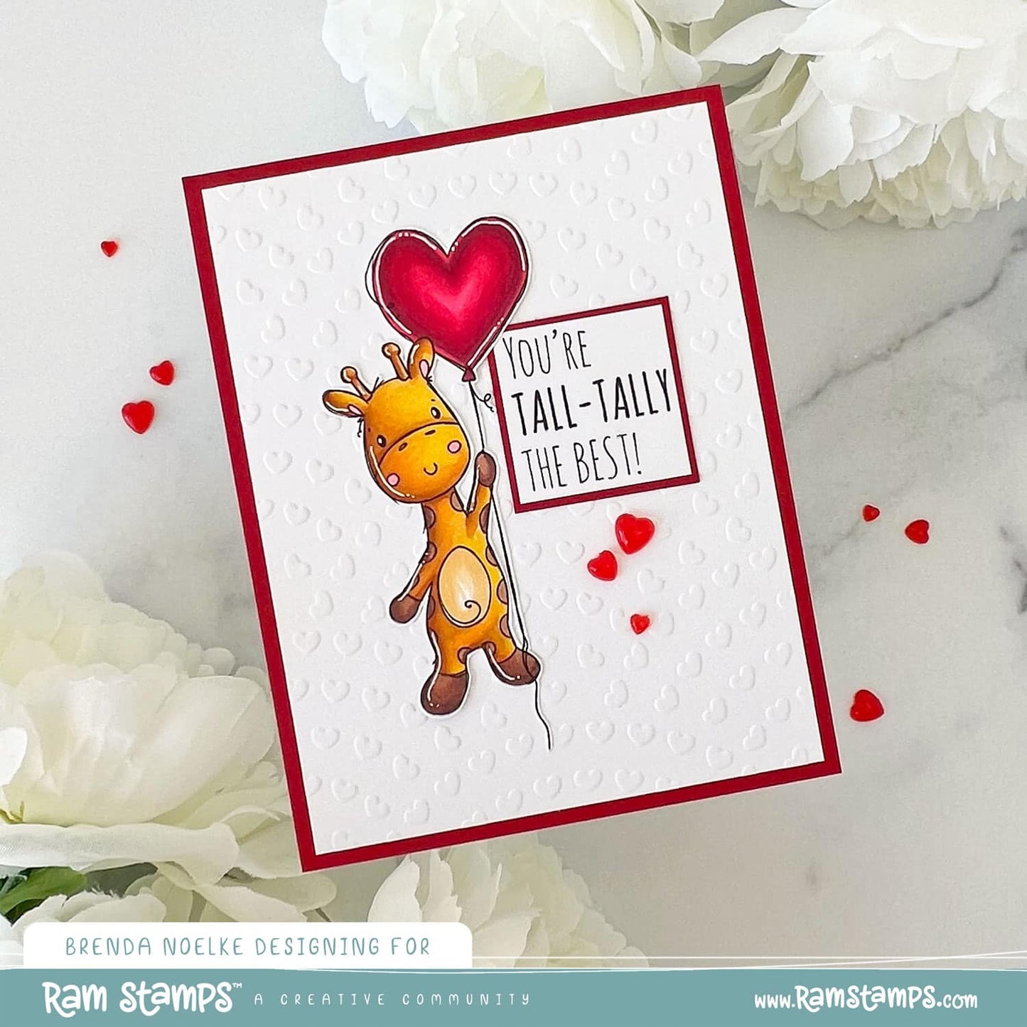 'Animal Valentines - Giraffe' Digital Stamp