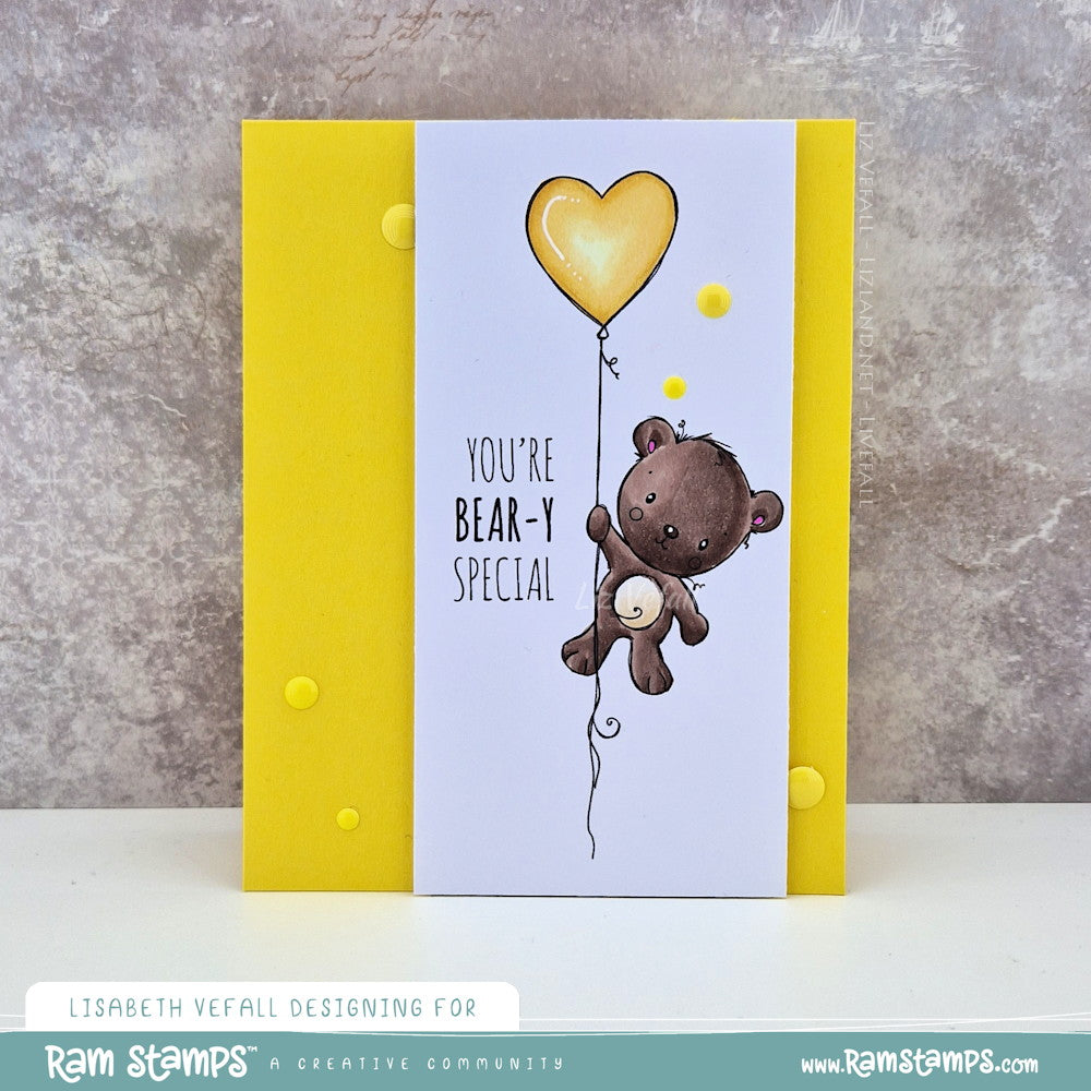 'Animal Valentines - Bear' Digital Stamp