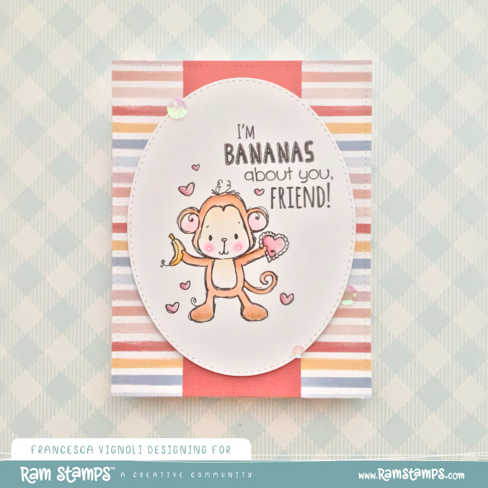 'Monkey Love' Digital Stamp