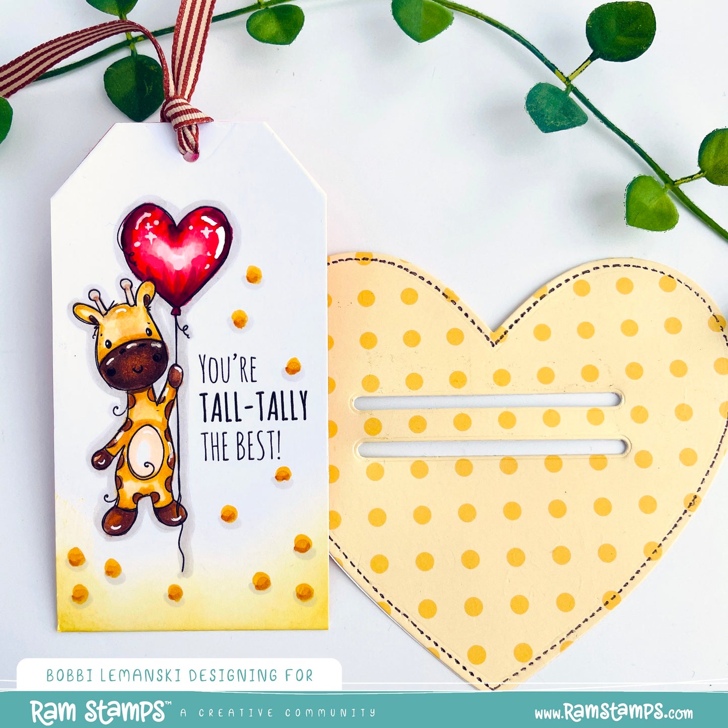 'Animal Valentines - Giraffe' Digital Stamp