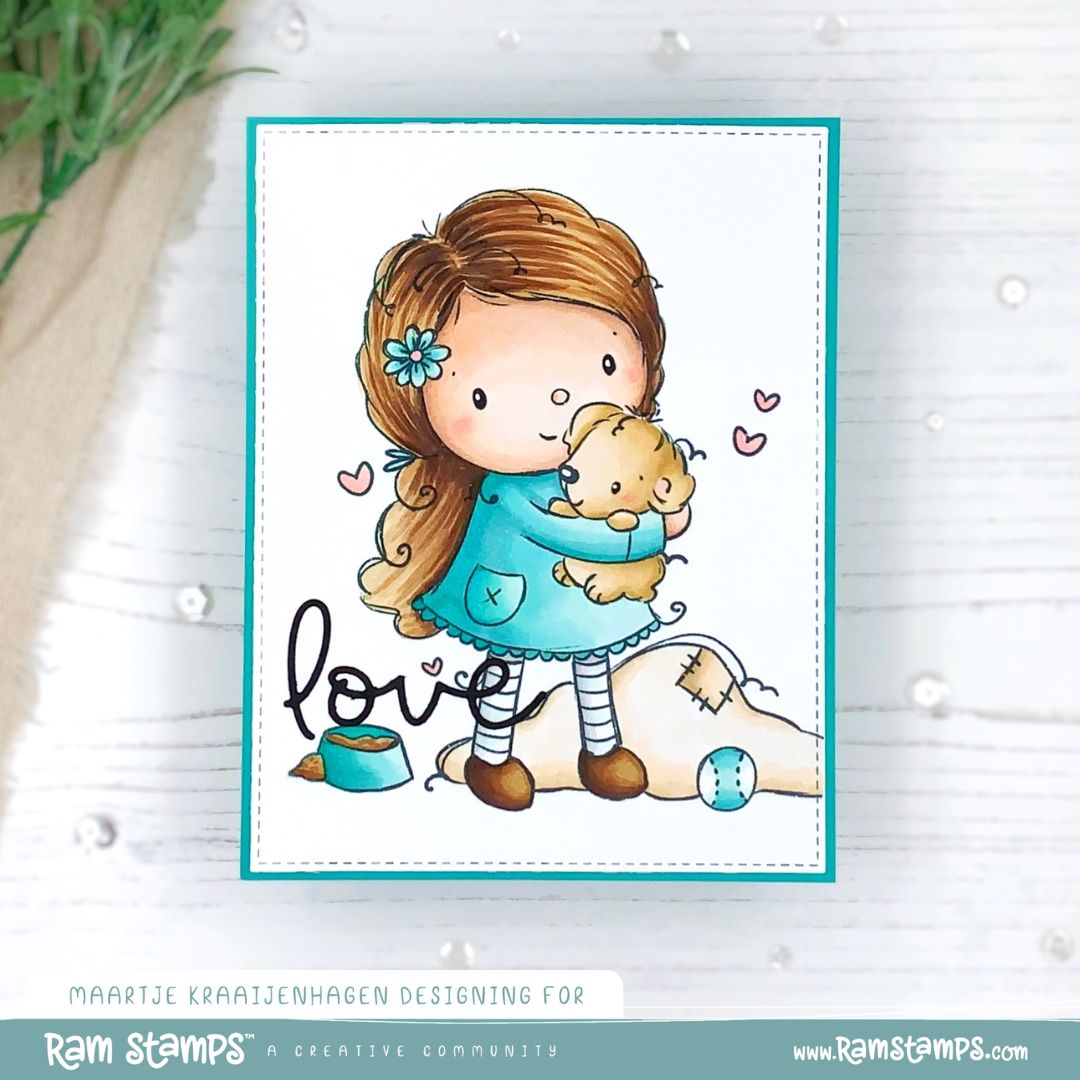 'Puppy Love' Digital Stamp