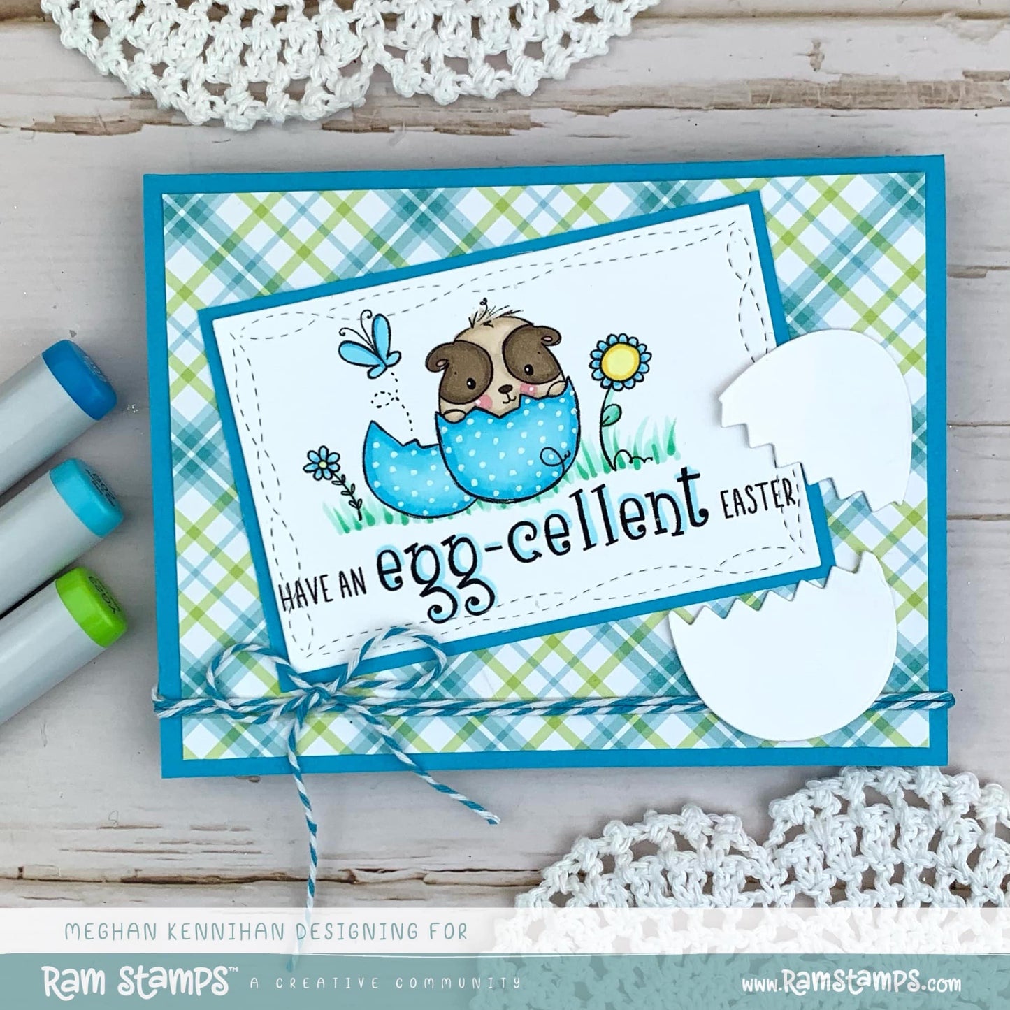 'Bunny & Guinea: Guinea Egg' Digital Stamp