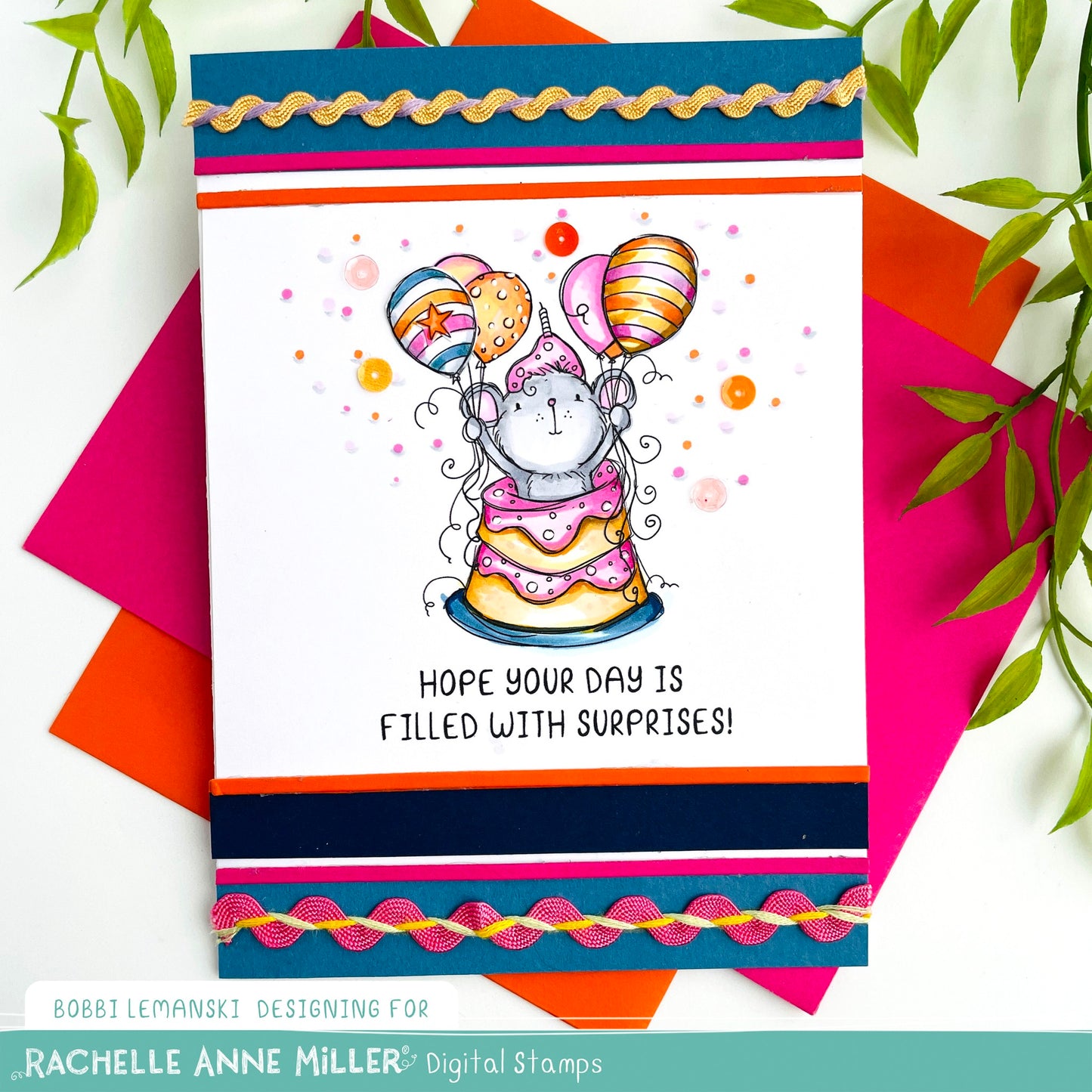 'Birthday Mouse' Digital Stamp