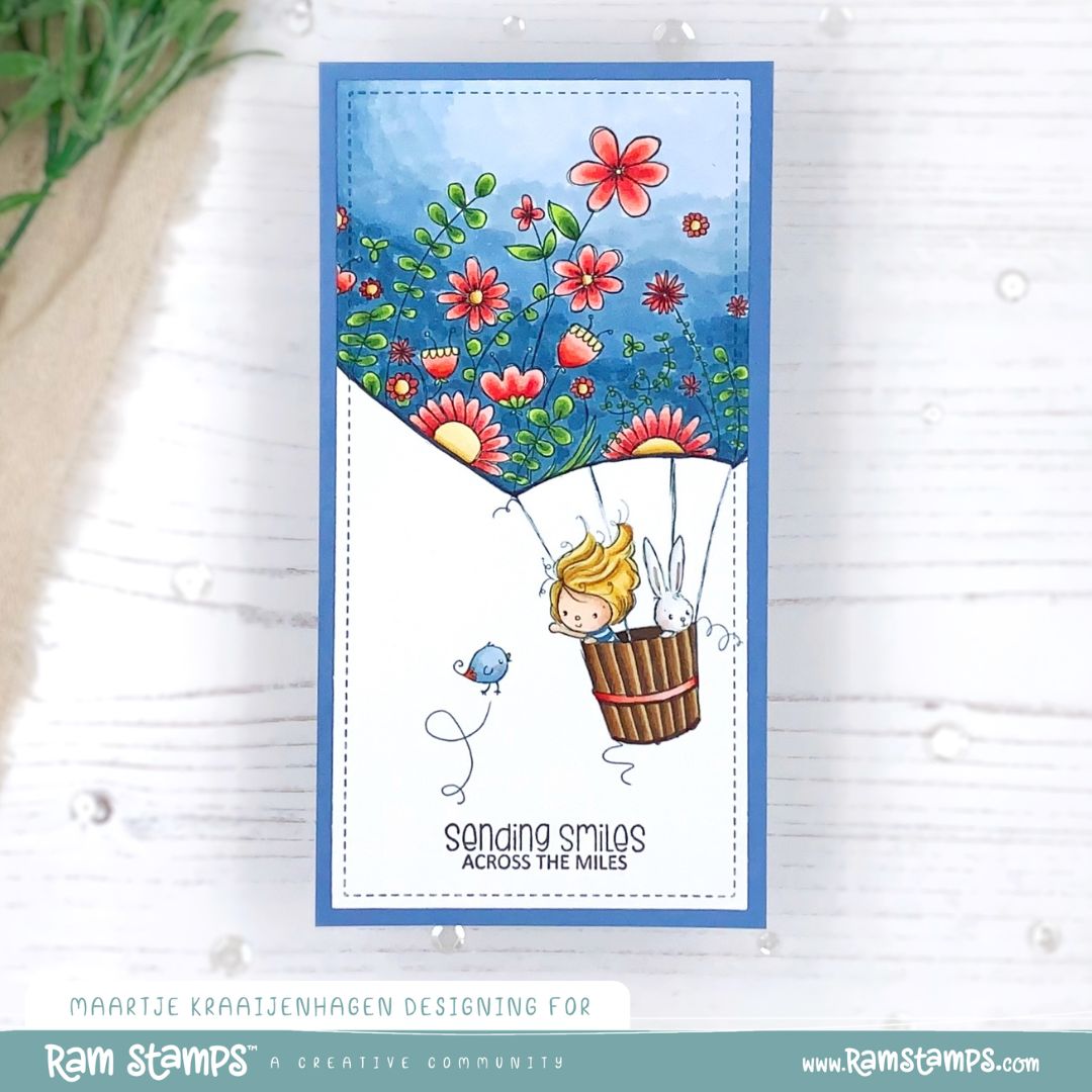 'Hot Air Balloon' Digital Stamp