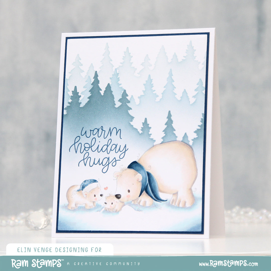 'Polar Bears' Digital Stamp