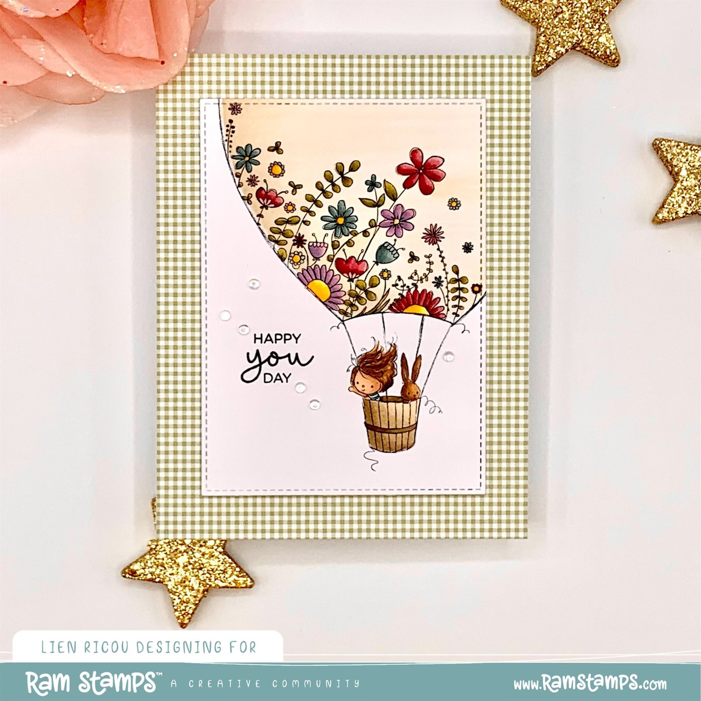 'Hot Air Balloon' Digital Stamp