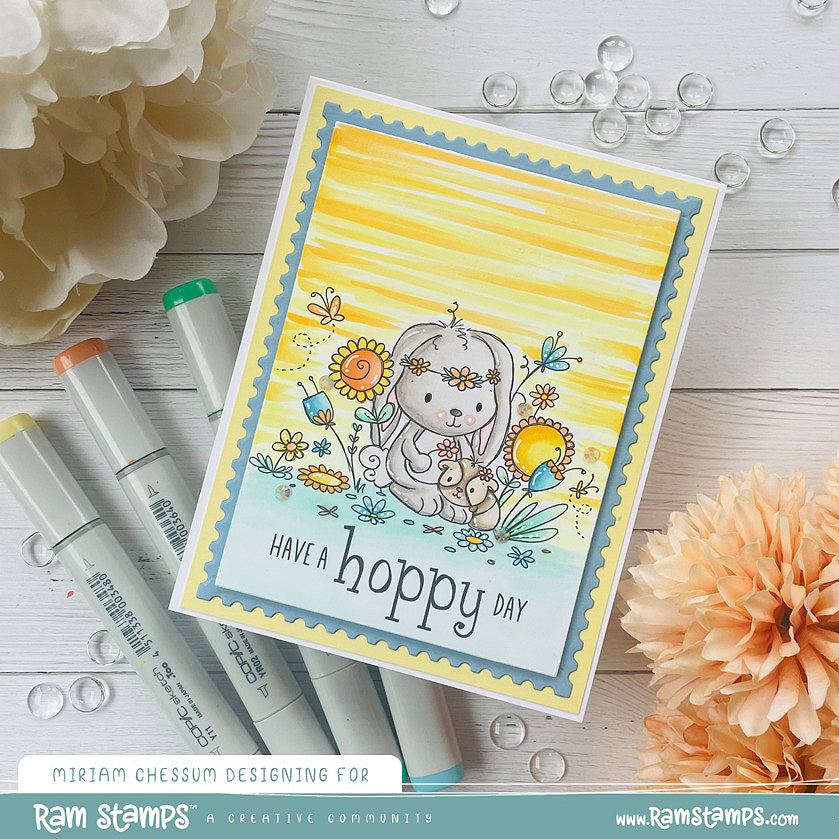 'Bunny & Guinea: Hoppy Garden' Digital Stamp