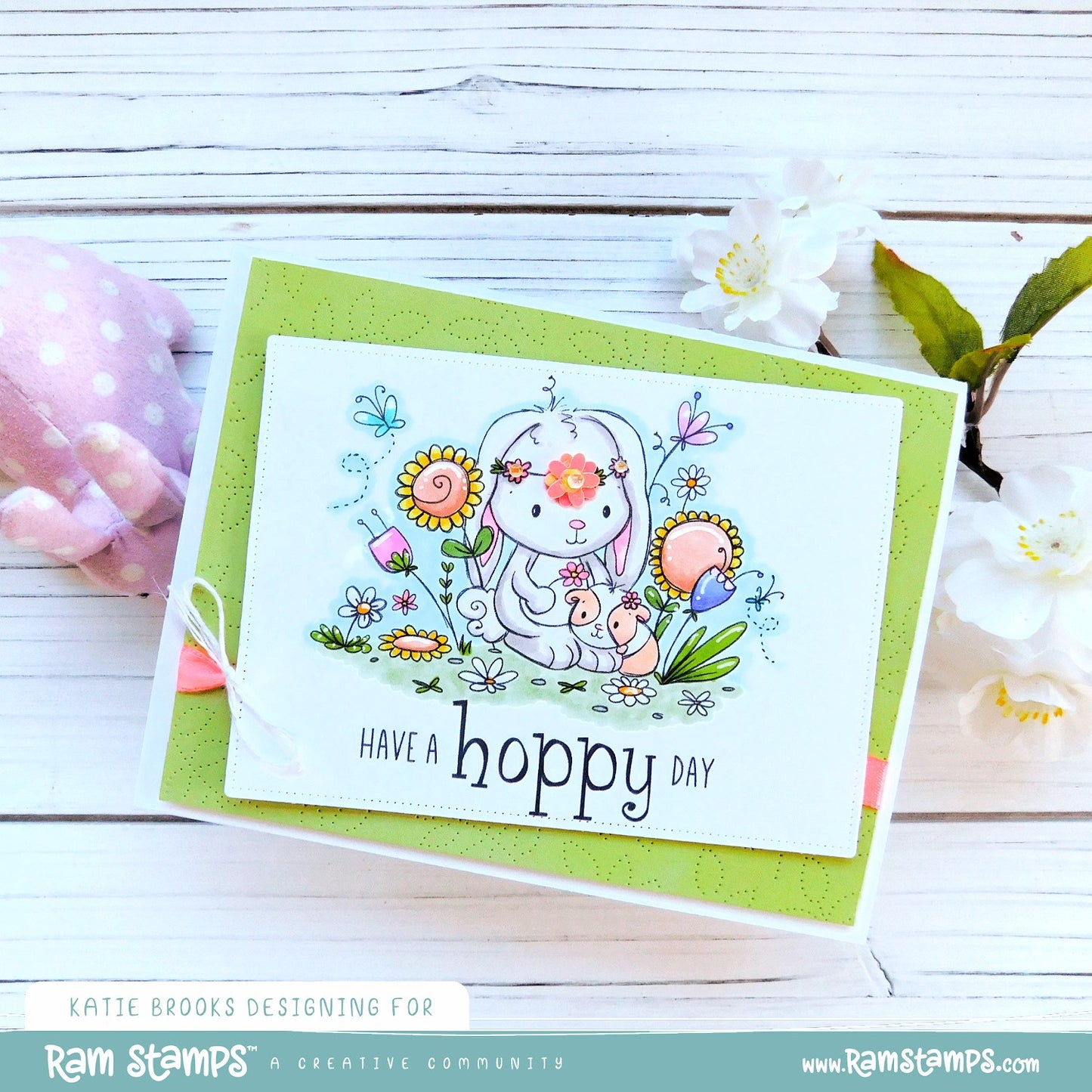 'Bunny & Guinea: Hoppy Garden' Digital Stamp