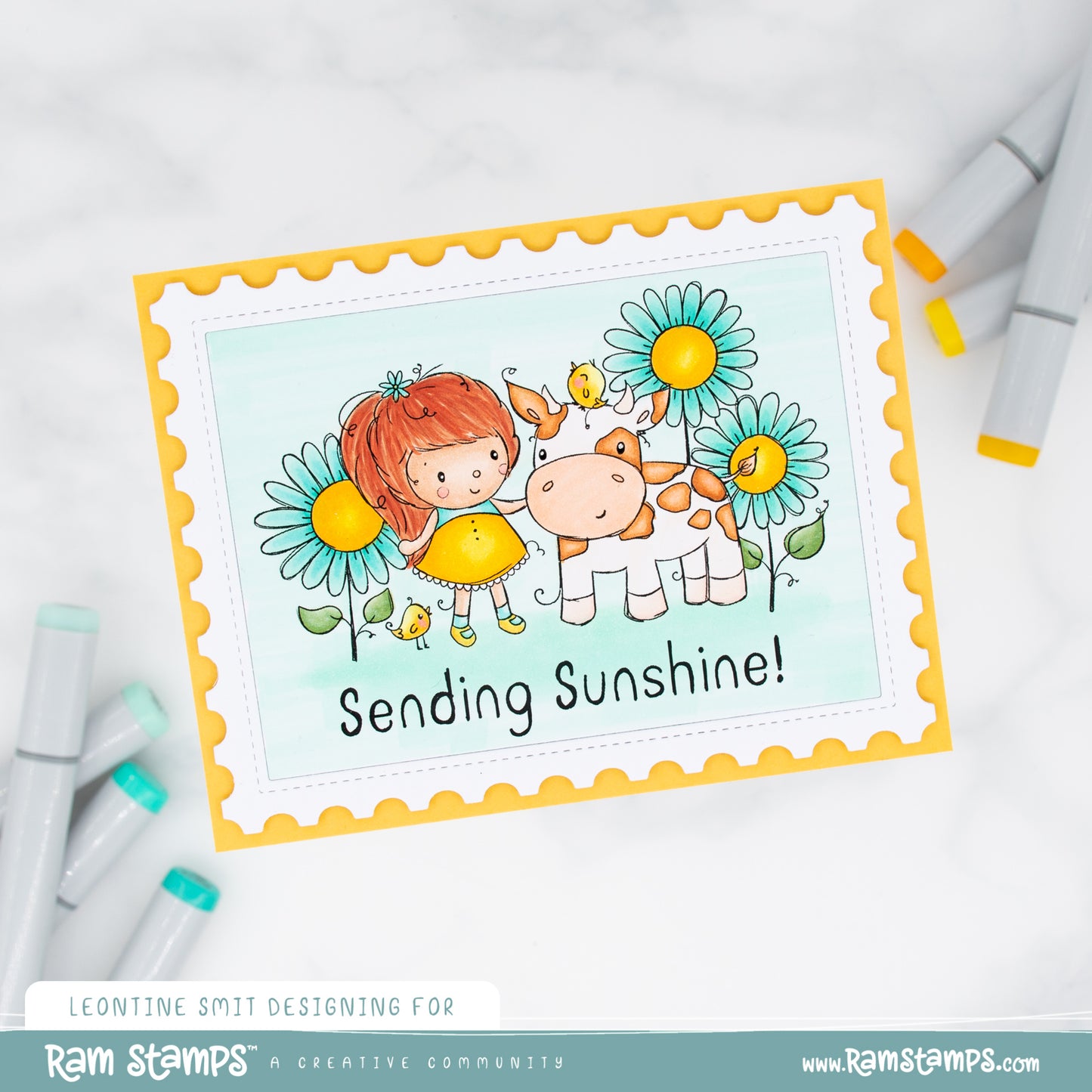 'Sending Sunshine' Digital Stamp