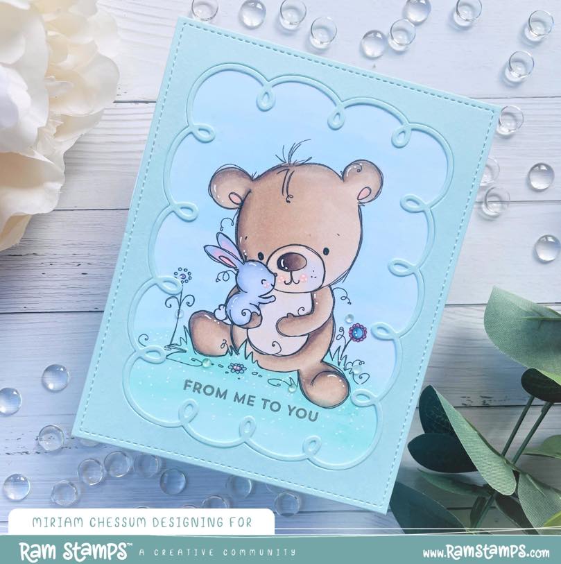 'Bear & Bunny' Digital Stamp