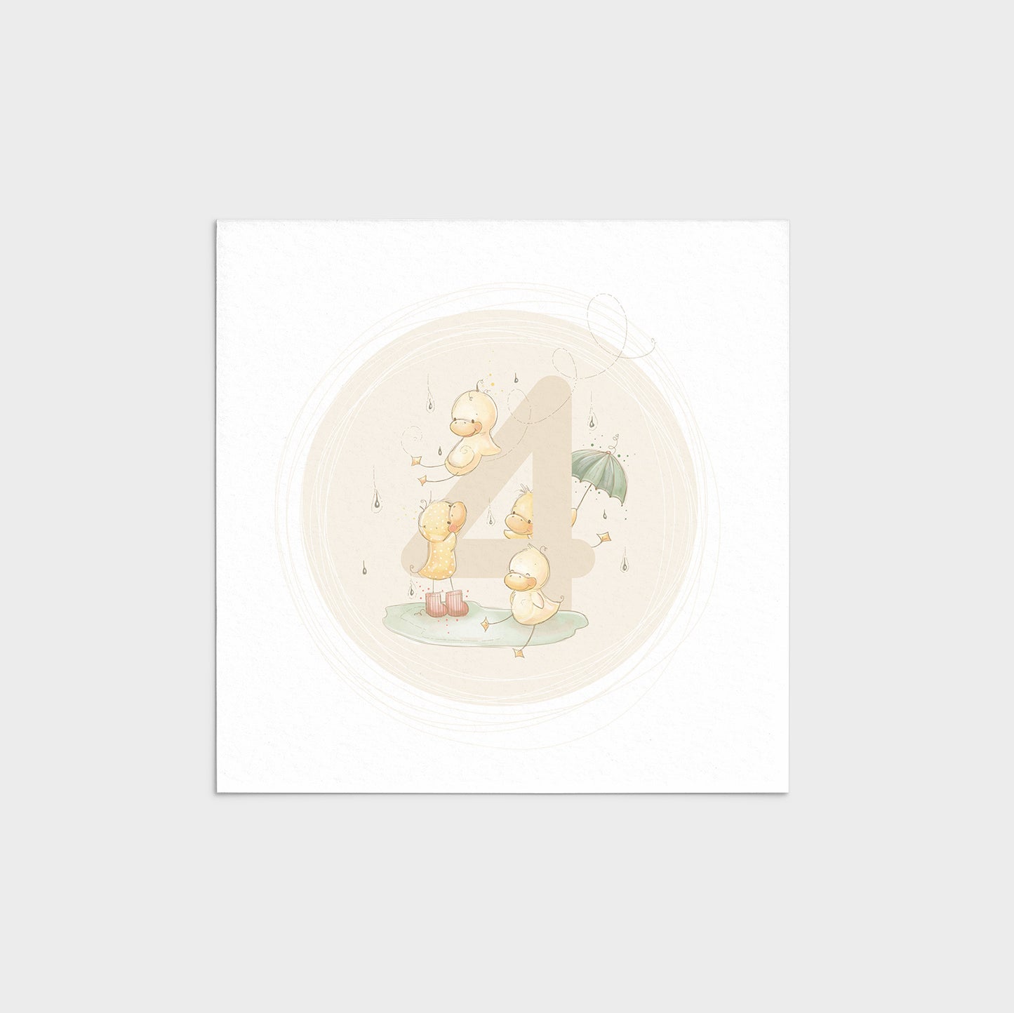 'Animal Numbers' Children's Wall Art Print Set